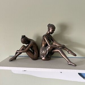 Two bronze painted ballerinas 
Mint condition